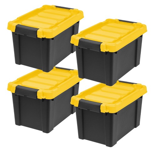 Iris 60qt 4pk Weatherpro Plastic Storage Bin : Target