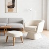 Okak Modern Upholstered Leisure Reading Accent Chair with Ottoman,Soft Padded Lazy Chair Set for Living Room,Bedroom - 2 of 4