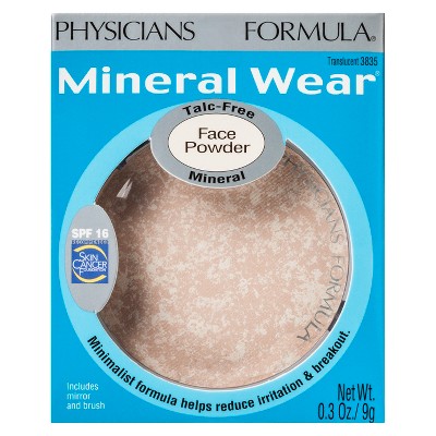 Physicians Formula Mineral Wear Pressed Powder (Talc-Free) Light Beige - 0.3oz