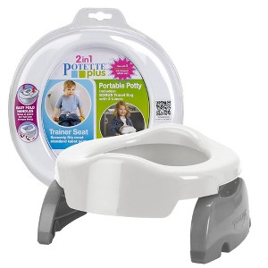 Kalencom Potette Plus 2-in-1 Travel Potty and Trainer Seat - Dual-Purpose Potty Training Toilet Seat - Portable Potty for Toddler Travel - with Durable, Lock-in Legs and Splash Guard - 1 of 4