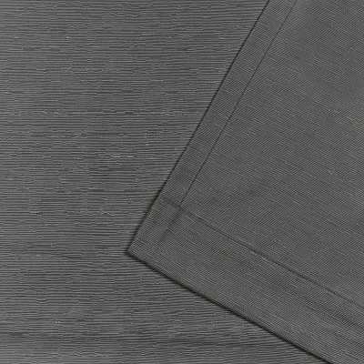 Gunmetal Gray Cotton Blend Light Filtering Grommet Curtain Panels, 52" x 108"