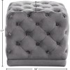 Meridian Furniture,Stella Velvet Ottoman/Stool - 3 of 4