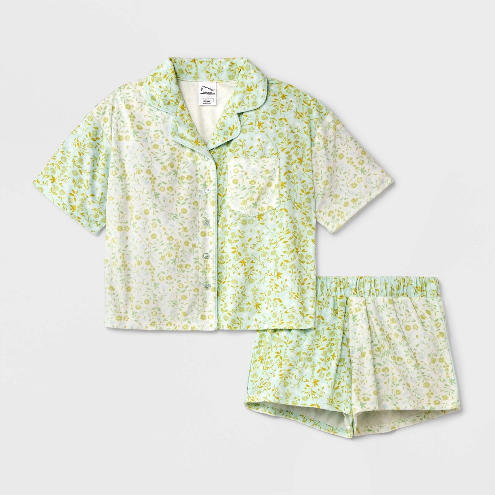 Girls' Coat Pajama Set - art class Green S