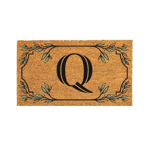 28" x 16" Monogram Coir Mat, Letter  "Q" - 1 of 4
