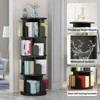 Rotating Bookshelf, 4-Tier Bookcase Storage Rack for Kids & Adults, Corner Spinning Book Shelf for Small Space, Wood Revolving Bookcase Organizer - 4 of 4