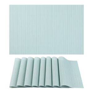 REGALWOVEN PVC Heat Resistant Washable Wipeable Placemats 18 x 12 Inch 8 Pcs - 1 of 4