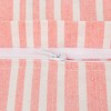 Design Imports 2pc 18"x18" Coral Chambray Striped Recycled Cotton Square Throw Cover: Indoor Faux Linen, Hidden Zipper - 2 of 4