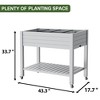 Raised garden bed with 78L/21Gal/2.75 cu.ft capacity of potting soil，Outdoor Planting Box - 4 of 4
