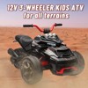 12V Kids Ride-On ATV, 3-Wheeler Electric Motorcycle for Toddlers Ages 3-8 – Battery Powered Toy Car with LED Lights - 3 of 4