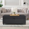 NicBex Storage Bench Ottoman with Storage Modular Sectional Ottoman with Wheels for Bedroom and Entryway, Dark Gray - image 2 of 4