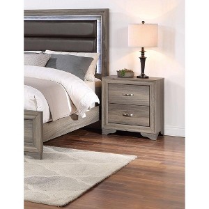 NicBex Nightstand with 2 Drawers,Side Table with Handles and Wood Frame,Modern Bedside Table for Bedroom,Living Room - 1 of 4