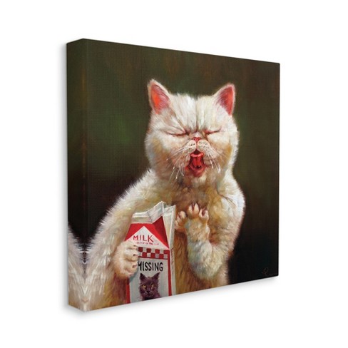Stupell Industries Missing Cat Milk Box Sour Face Family Pet - image 1 of 3