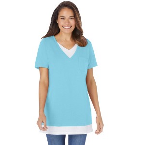 Woman Within Plus Size Layered-Look Tunic - 1 of 4