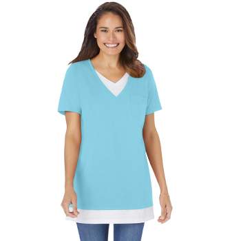 Woman Within Women's Plus Size Layered-Look Tunic