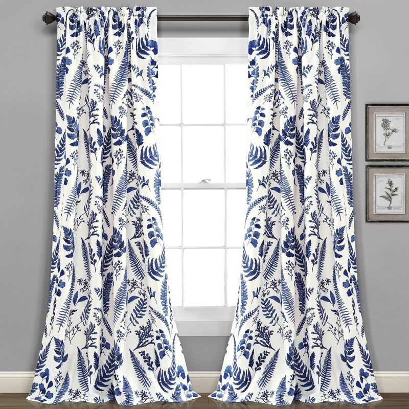 Set of 2 Devonia Allover Light Filtering Window Curtain Panels - Lush Décor, 1 of 14