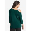 Jessica London Women's Plus Size Embellished One Shoulder Top - 3 of 4