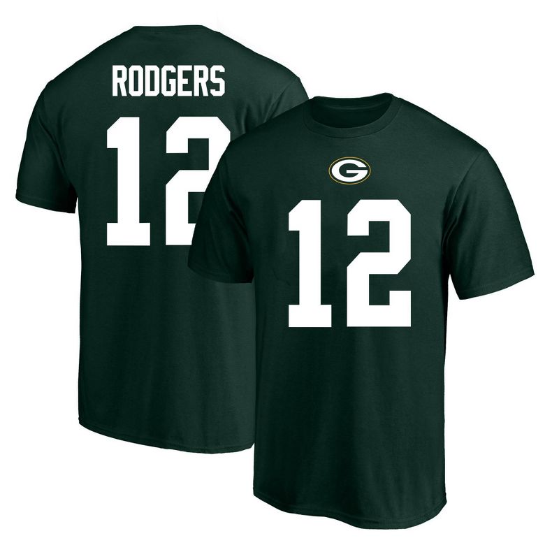 NFL Green Bay Packers Men's Aaron Rodgers Big & Tall Short Sleeve Cotton Core T-Shirt, 1 of 3