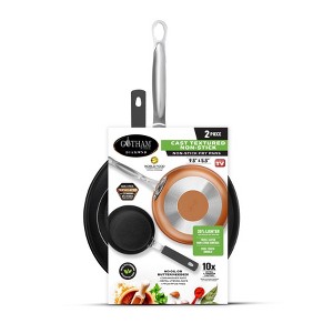 Gotham Steel Copper Cast Textured 5.5" and 9.5" Fry Pan Set - 1 of 3