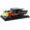 1957 Chevrolet 150 Sedan Black with Flames Graphics Limited Edition to 4250 pieces 1/24 Diecast Model Car by M2 Machines - 2 of 3