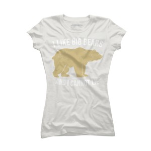 Adult Design By Humans I Like Big Bears And I Cannot Lie Bear Silhouette By Wholesome T-Shirt - 1 of 2
