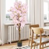 Tangkula 5 FT Tall Artificial Cherry Blossom Tree Faux Flower Plant in Nursery Pot - 3 of 4