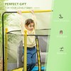 VYNXARIA 4.6' Yellow Kids Trampoline with Basketball Hoop and Adjustable Bar - 4 of 4