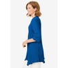 Woman Within Plus Size Handkerchief Hem Henley Tunic - 4 of 4