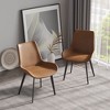 Sapphtopaz Modern Simple Wooden Dining Chairs Set, Side Chairs Kitchen Chairs with Black Metal Leg for Dining Room, Kitchen - 3 of 4