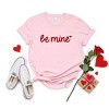 Simply Sage Market Women's Be Mine Cursive Heart Short Sleeve Graphic Tee - 3 of 4