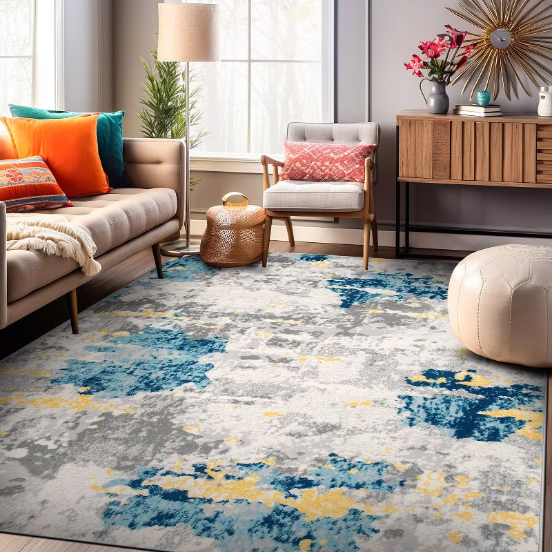World Rug Gallery Distressed Abstract Pattern Area Rug, 3 of 13