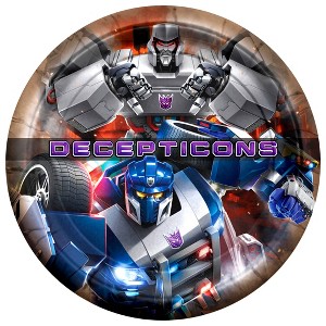 Treasures Gifted Transformers Party Supplies - Decepticons Dessert Plates - 8 Pack - 1 of 4