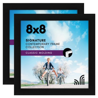 Americanflat Picture Frame with tempered shatter-resistant glass - Available in a variety of Sizes and Colors