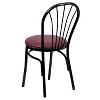 Emma and Oliver 2 Pack Fan Back Metal Chair - Vinyl Seat - 3 of 4