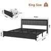 Jojoka Upholstered Bed Frame with Charging Station & Storage Drawers - Heavy Duty Metal Platform - No Box Spring Needed - 2 of 4