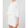 Women's Sheer Balloon Sleeve Blouse - current air - 4 of 4
