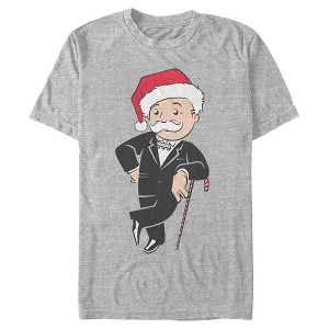 Men's Monopoly Christmas Santa Pennybags T-Shirt - 1 of 4
