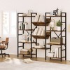 Whizmax Bookcases and Bookshelves Triple Wide 4 Tiers Industrial Bookshelf, Etagere Bookshelf Open Display Shelves for Living Room Bedroom Home Office - 3 of 4