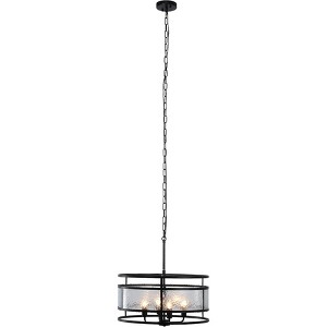 Chloe Lighting Sienna Contemporary 4 Light Matt Black Finish Ceiling Pendant 20" Wide - 1 of 4