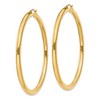 Black Bow Jewelry 4mm, 14k Yellow Gold Classic Round Hoop Earrings, 65mm (2 1/2 Inch) - 2 of 4