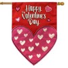 Briarwood Lane Valentine's Burlap House Flag 40x28 For Outdoor Valentines Day Heart For Valentine's House Flag - 2 of 4