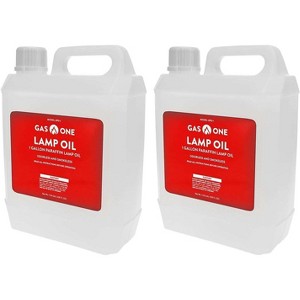 GasOne 2 Pack 1 Gallon Liquid Paraffin Lamp Oil – Multifunctional Lamp Oil Smokeless Odorless Indoor for Lamps, Lanterns, Tiki Torch – Safe Packaging - 1 of 4
