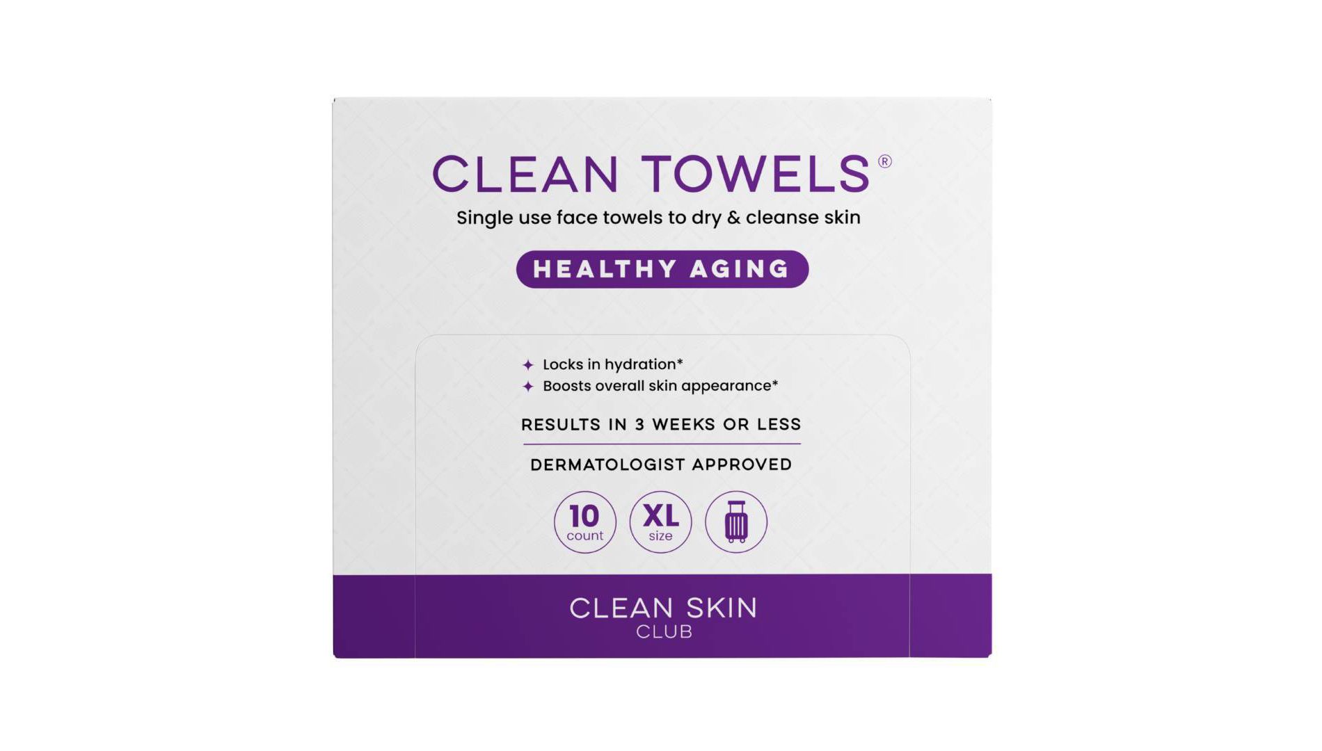 Clean Skin Club Healthy Aging Cleansing Towels - XL - 10ct: Alcohol-Free, For Normal & Sensitive Skin, Cloth Form