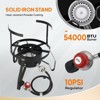 ROVSUN 50QT Turkey Fryer & Seafood Boiler Steamer with 54000 BTU Propane Stove, Stainless Steel Outdoor Deep Fryer with Basket, Thermometer & Hook - 3 of 4