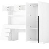 LOVMOR 2 Door Wooden Storage Desk Wardrobe with Shelves and Drawers for Bedroom, Home Room - 4 of 4