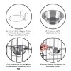 Set of 2 Stainless-Steel Dog Bowls - Cage, Kennel, and Crate Hanging Pet Bowls for Food and Water - 8oz Each and Dishwasher Safe by PETMAKER - image 3 of 4