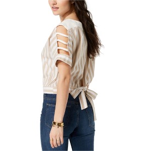 J.O.A. Womens Striped Knit Blouse - 1 of 1
