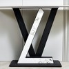 48-Inch Modern Console Table with Exquisite Curved Design & Adjustable Feet, Black - 4 of 4
