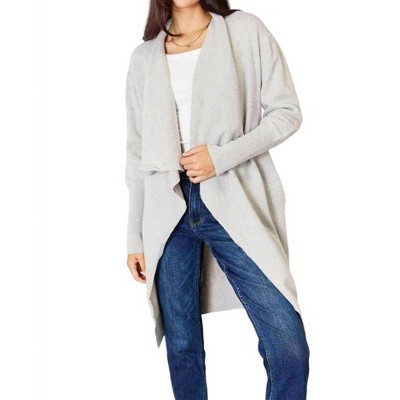 Women's Luxurious Pocketed Duster Cardigan - Double Take