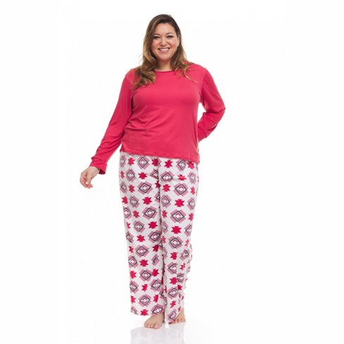 Women's Cozy and Soft Long Sleeve Top with Pants, 2-Piece Pajama