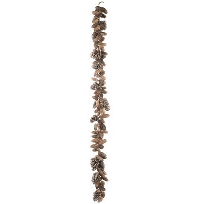 Napa Home and Garden 6' x 6" Prelit LED Pine Cone Jute Artificial Christmas Garland - Warm Clear Lights